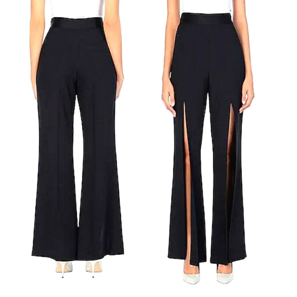Anthropologie Split Front Palazzo High Waist Pants